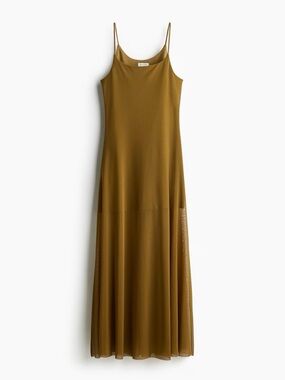 H&M Olive Strappy mesh Dress